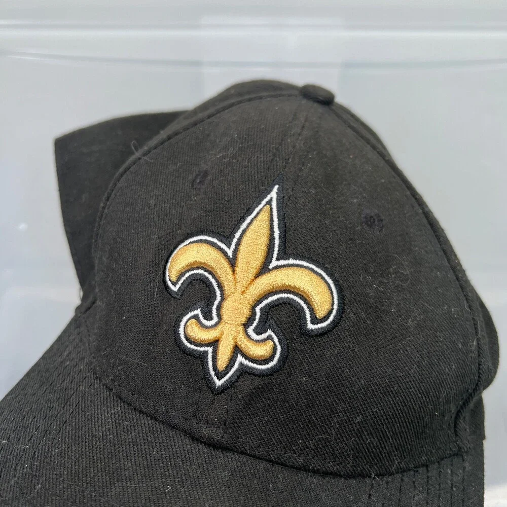 New Era New Orleans Saints Hat Mens Black Strap‎ Baseball Cap NFL Football Logo